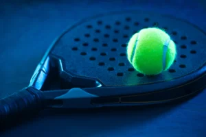 Padel Racket Ball Court Background Ideal Tournament Banners Promotional Sports Event | Santos Battaglia SL